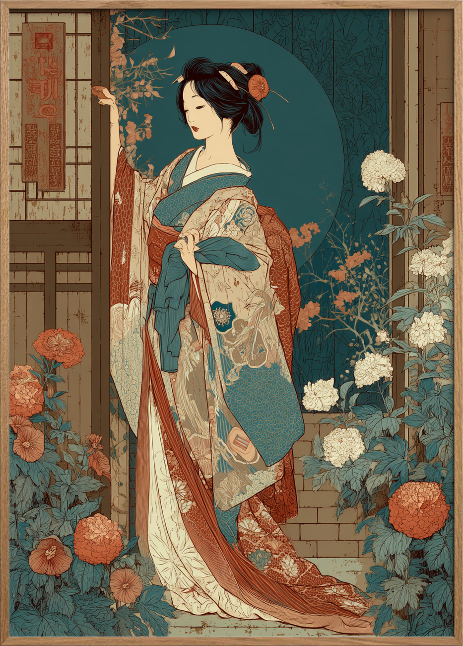 Månesus i silkeblød nat - Oak Frame, No Border