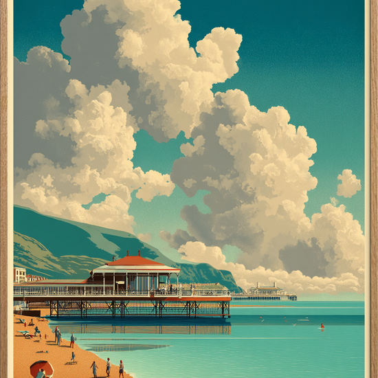 Havets hvisken ved molen - Oak Frame, No Border