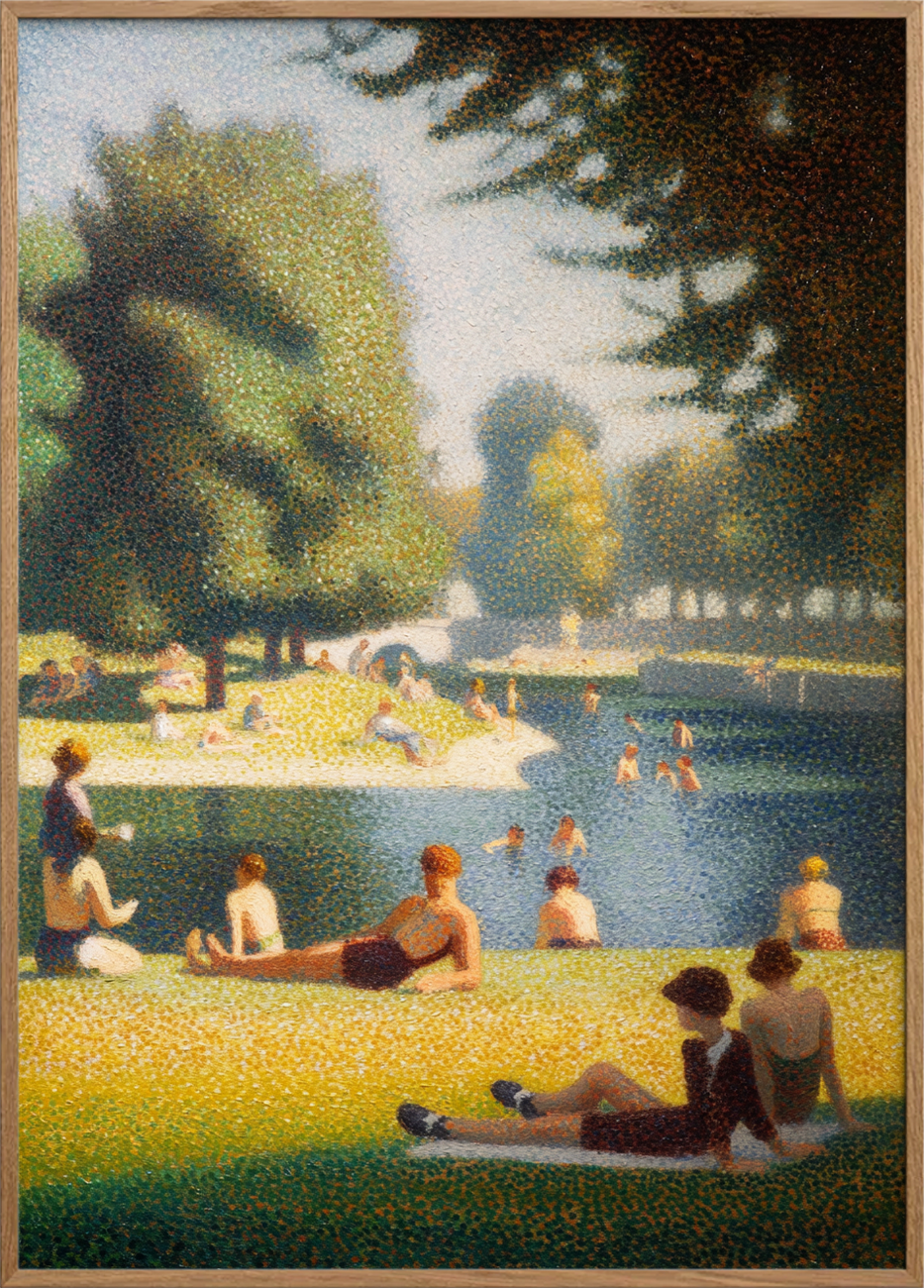 Solens bløde greb - Oak Frame, No Border