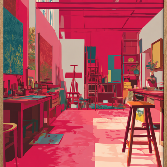 Lærredets stille sus - Oak Frame, No Border