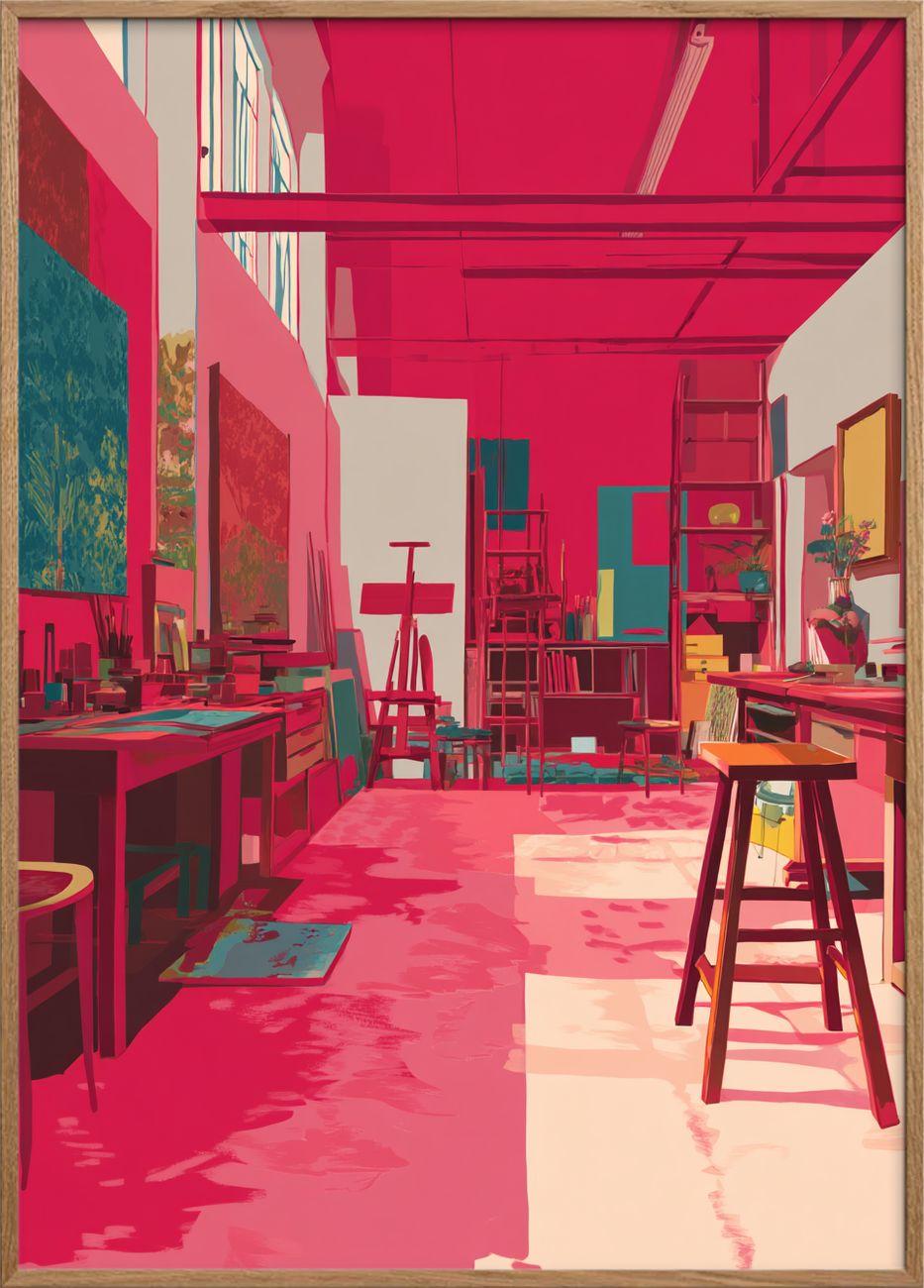 Lærredets stille sus - Oak Frame, No Border