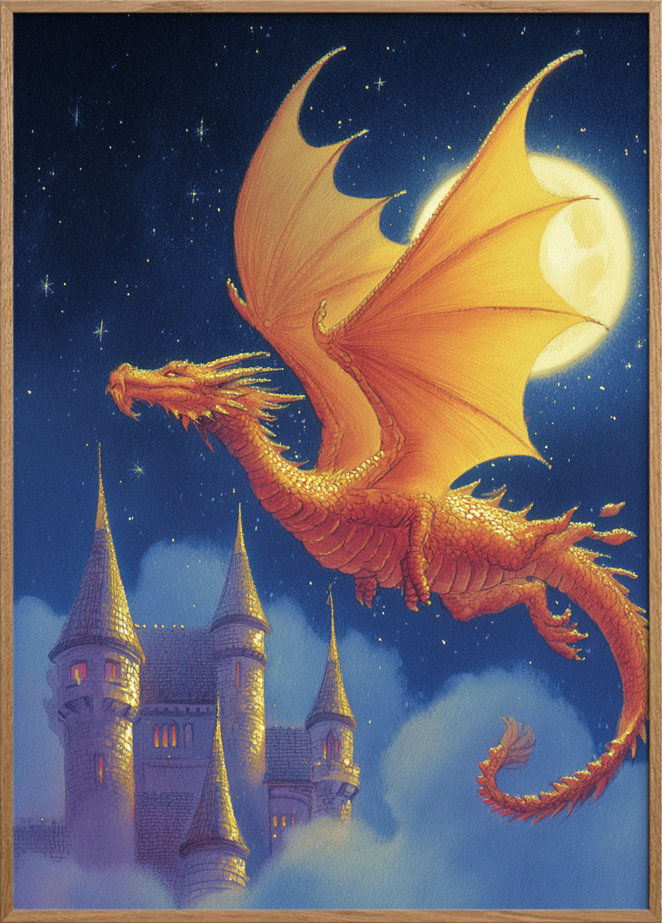 Guldskællets varme hvisken - Oak Frame, No Border