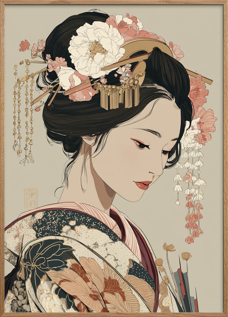 Silkens hvisken i håret - Oak Frame, No Border