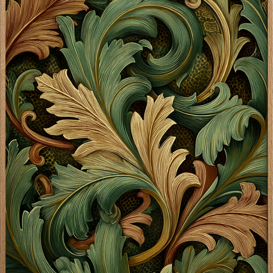 Bladets grønne hvisken - Oak Frame, No Border