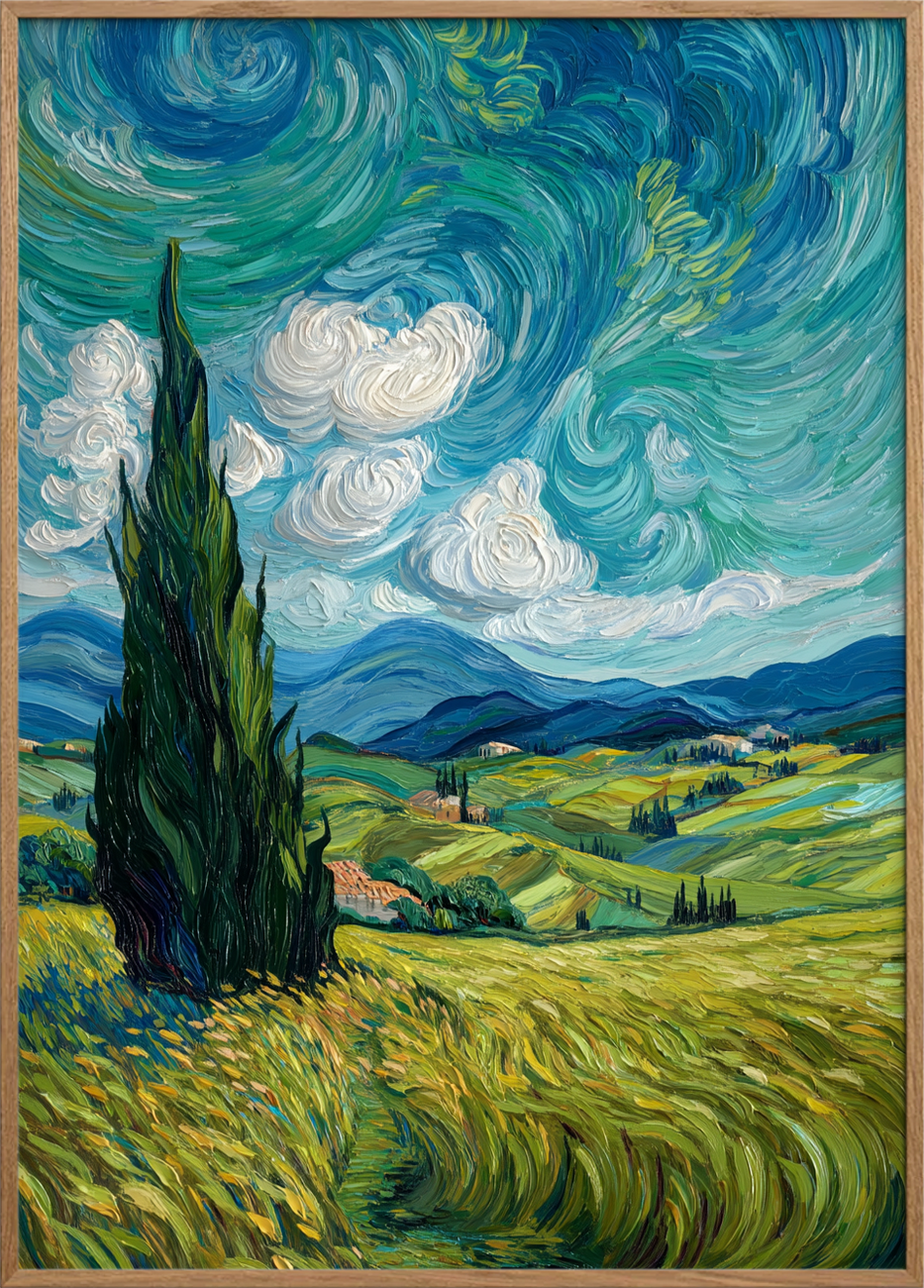 Himlens hvisken og markens sus - Oak Frame, No Border