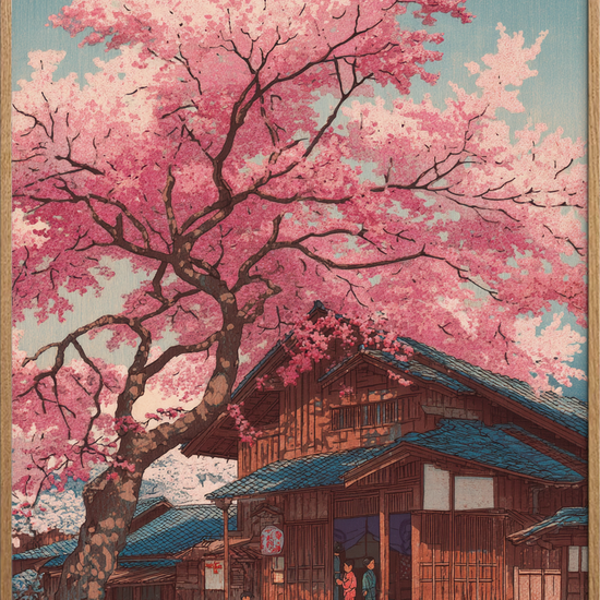 Hvisken af rosa regn - Oak Frame, No Border