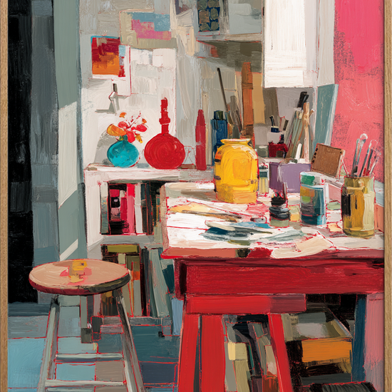 Rummet smager af pigment - Oak Frame, No Border