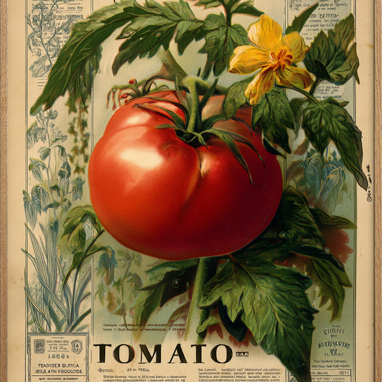 Smagen af solmoden tomat - Oak Frame, No Border