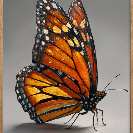 Sommerfuglens silkebløde hvisken - Oak Frame, No Border