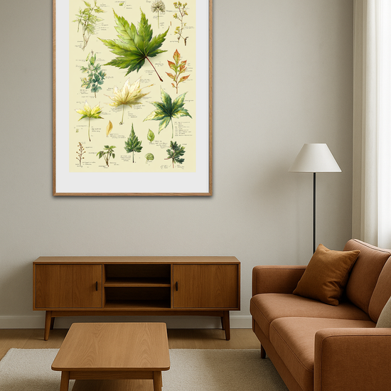 Grøn hvisken på papir - Room Environment (Tall Format)