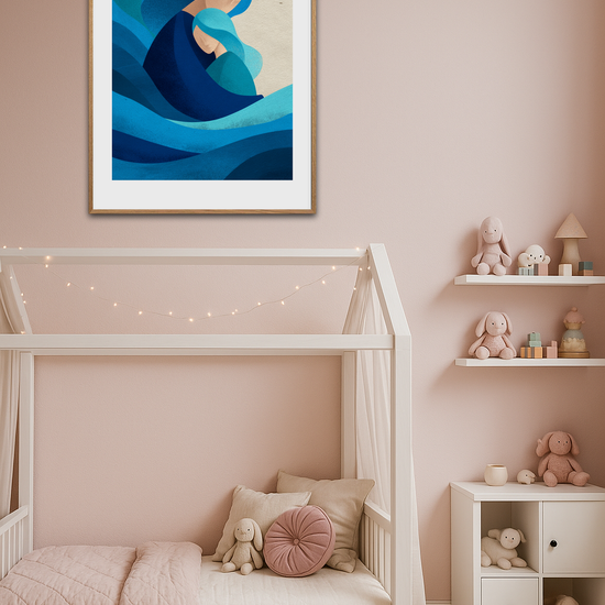 Bølgens bløde omfavnelse - Room Environment (Tall Format)