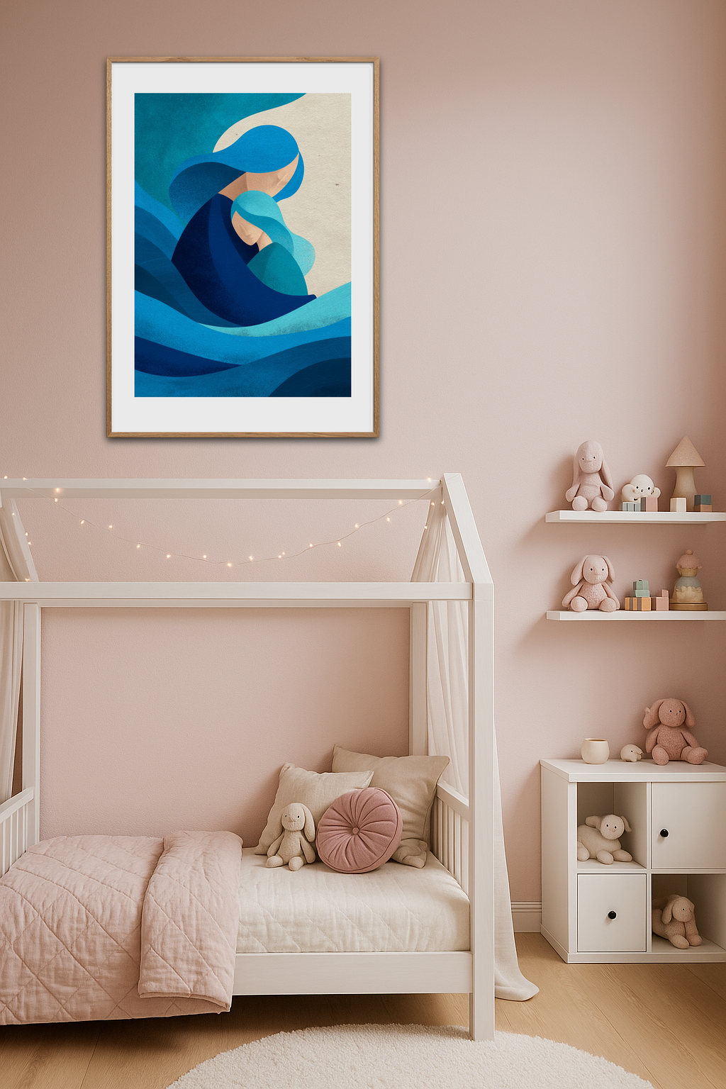 Bølgens bløde omfavnelse - Room Environment (Tall Format)