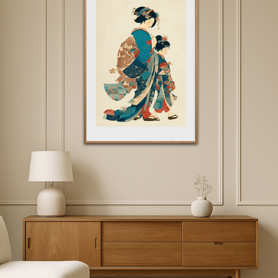 Silkesus fra broderede kimonoer - Room Environment (Tall Format)