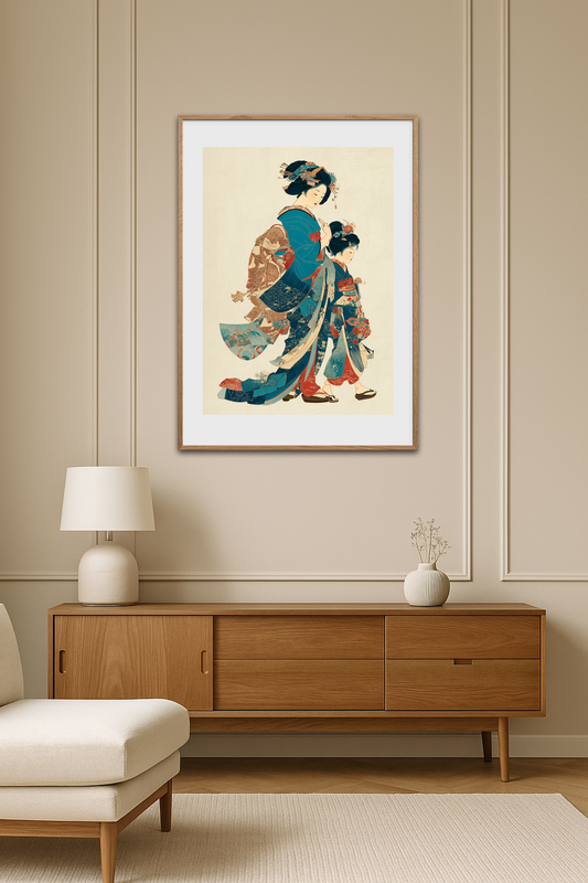 Silkesus fra broderede kimonoer - Room Environment (Tall Format)