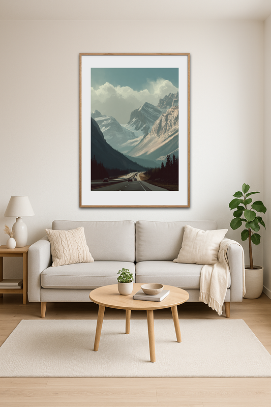 Bjergenes hvisken over motorvejen - Room Environment (Tall Format)