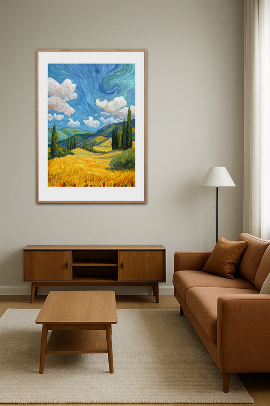 Susende gyldent hav - Room Environment (Tall Format)