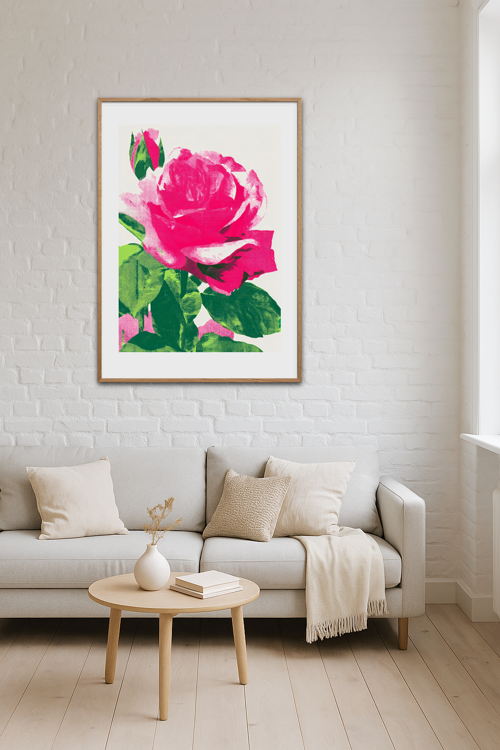 Blød neon, stille sus - Room Environment (Tall Format)