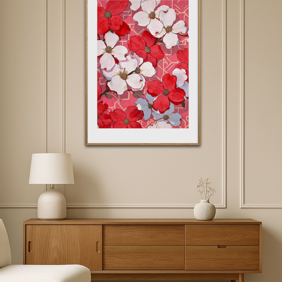 Fløjlsrødt sus af forår - Room Environment (Tall Format)