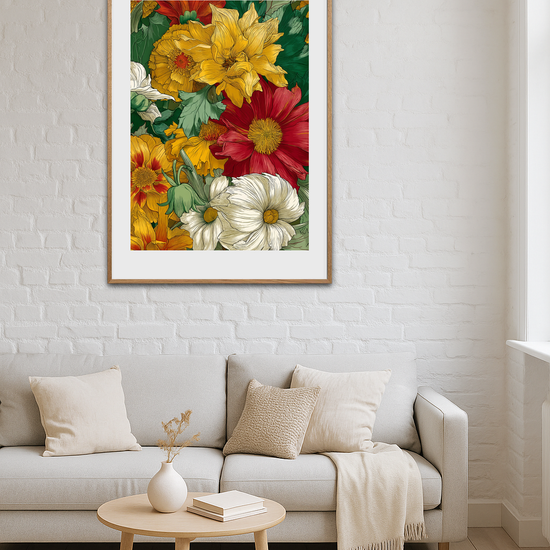 Silkesus i blomsterhaven - Room Environment (Tall Format)
