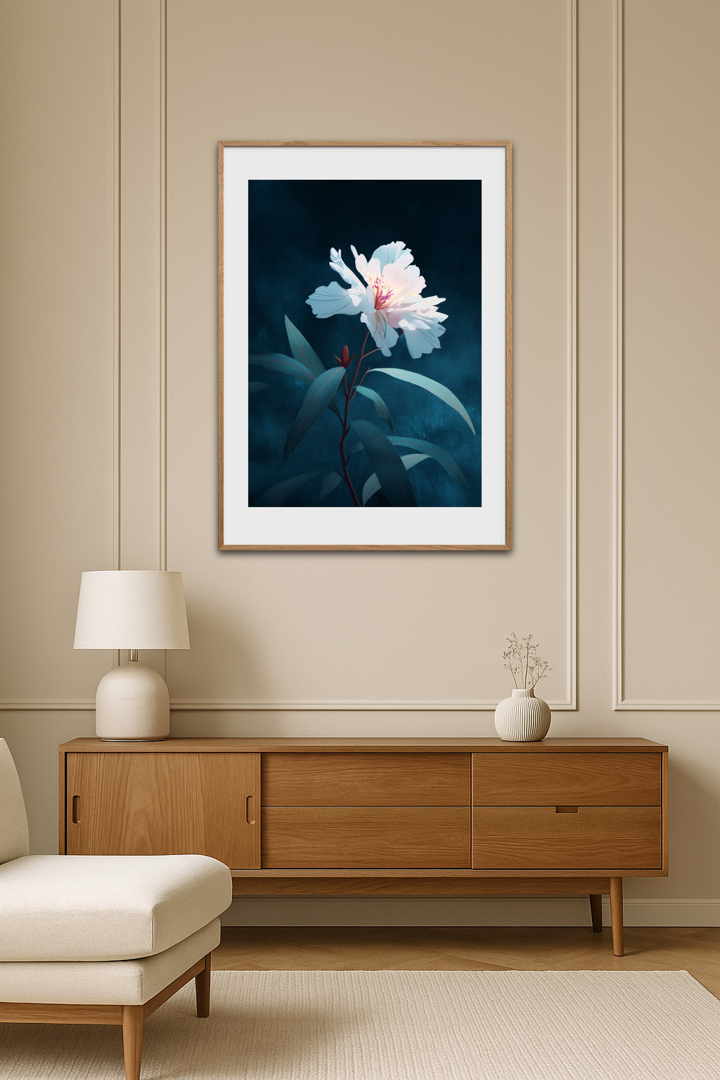 Silkesus i måneskin - Room Environment (Tall Format)