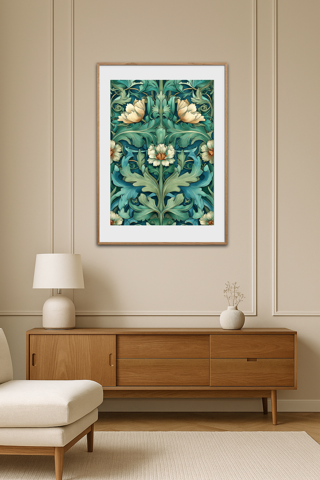 Sus af grøn silke - Room Environment (Tall Format)