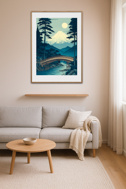 Månens stille hvisken over broen - Room Environment (Tall Format)