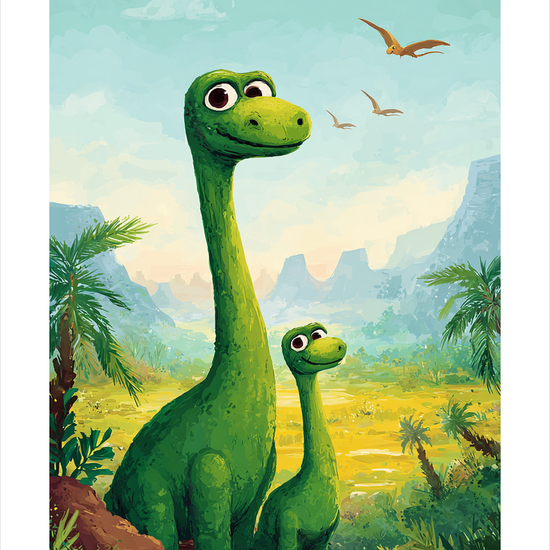 Langhalsenes sagte sus - No Frame, With White Border