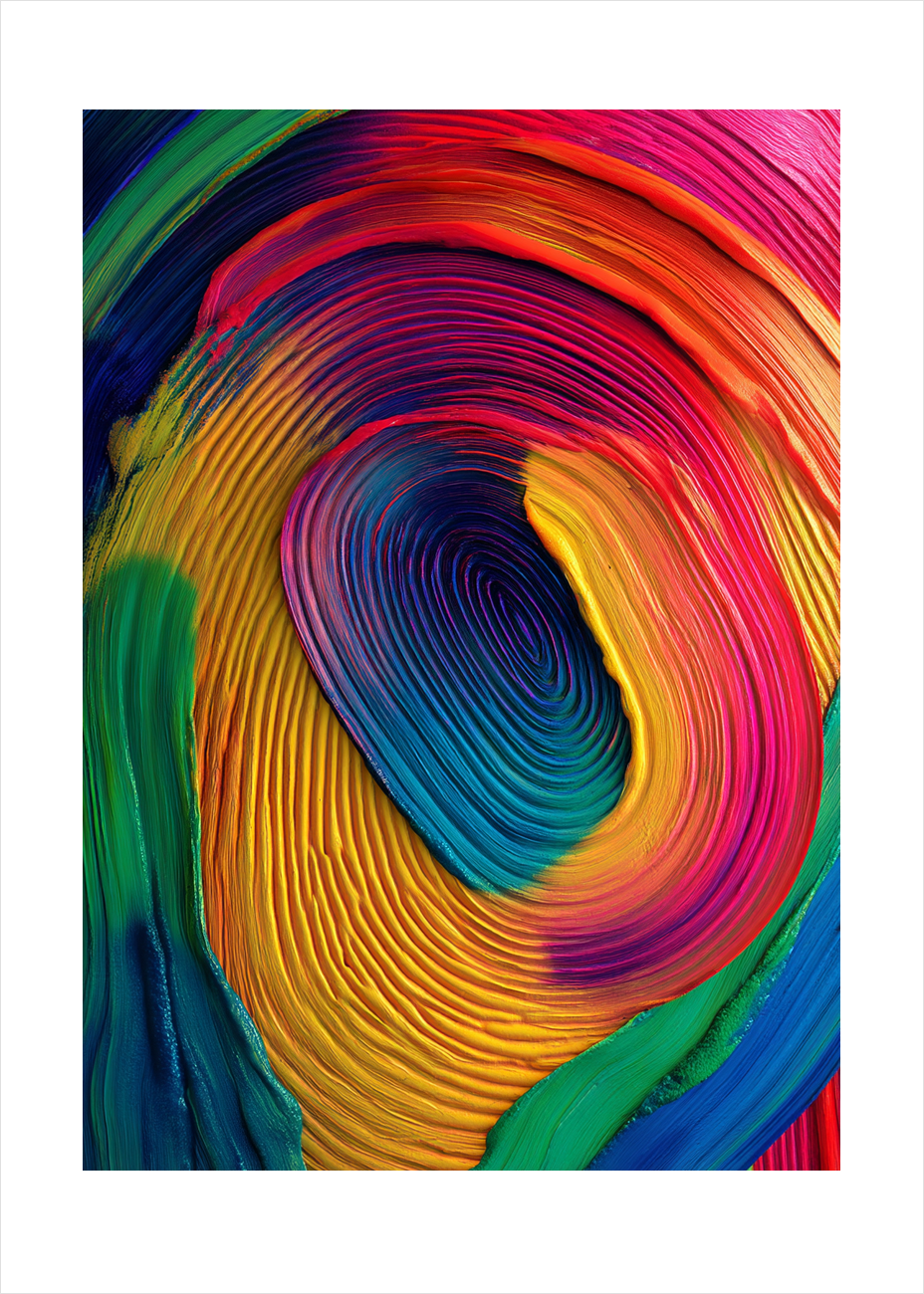 Tungen smager farvebrus - No Frame, With White Border