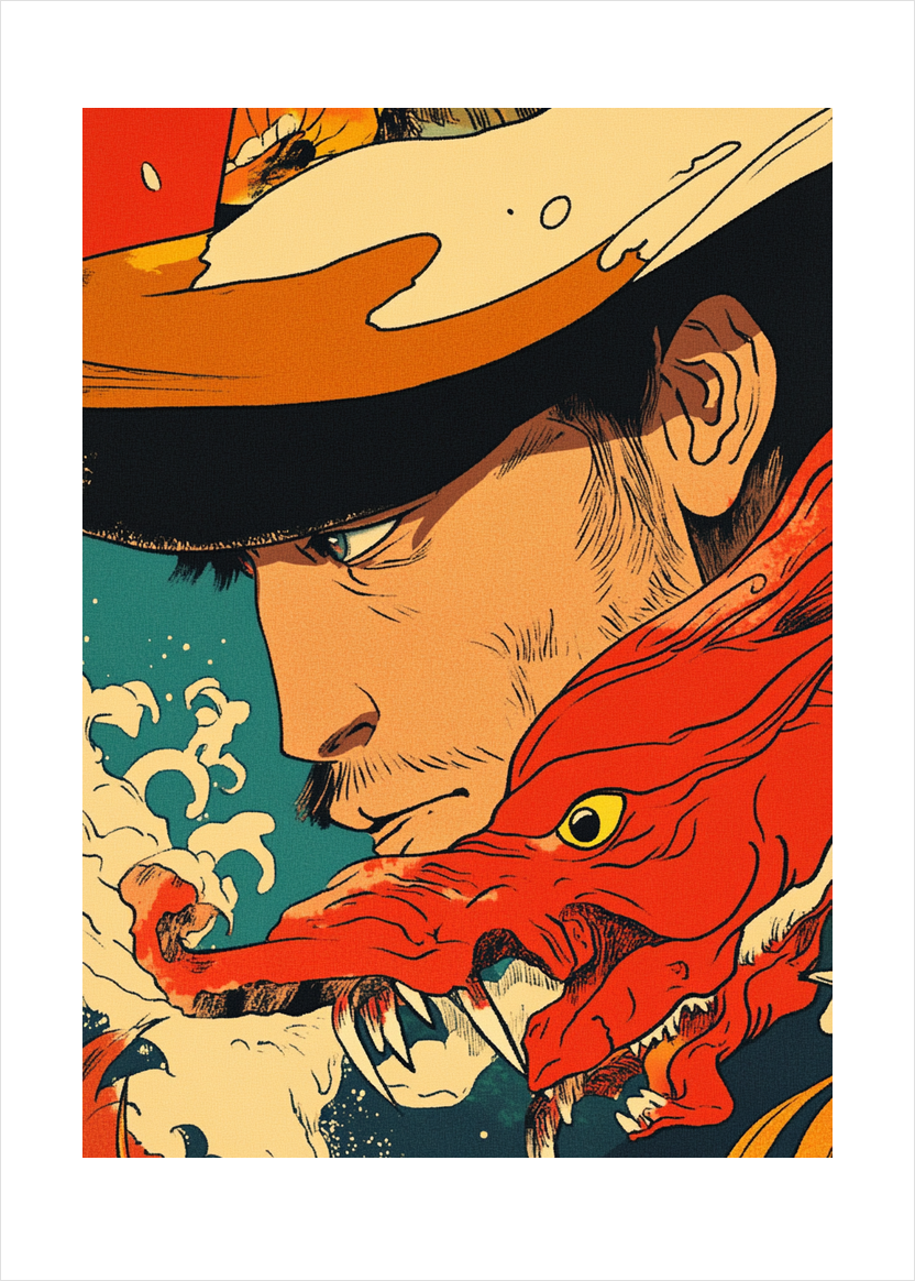 Havsprøjt og dragetunge - No Frame, With White Border