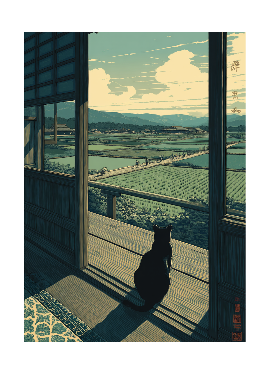 Sommerens hvisken over rismarker - No Frame, With White Border