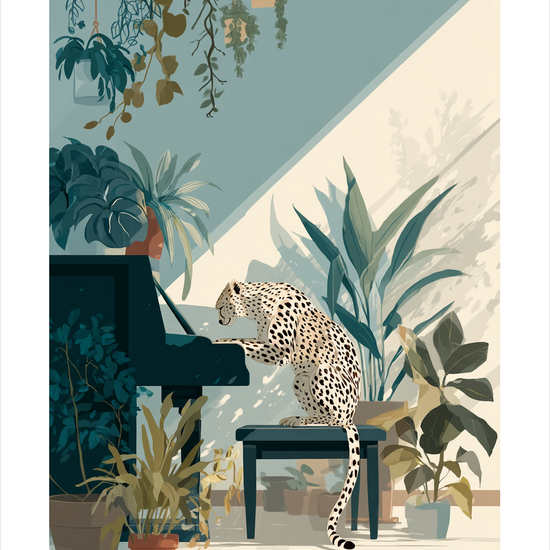 Potespil i grønne skygger - No Frame, With White Border