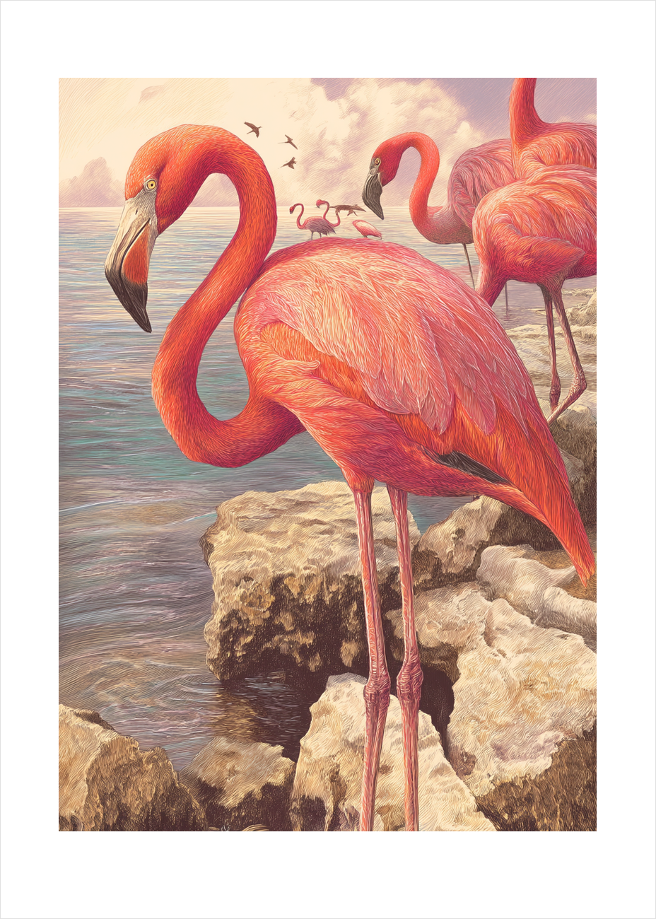 Havet hvisker i fjer - No Frame, With White Border