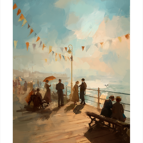 Solskinsvarme under flagernes sus - No Frame, With White Border