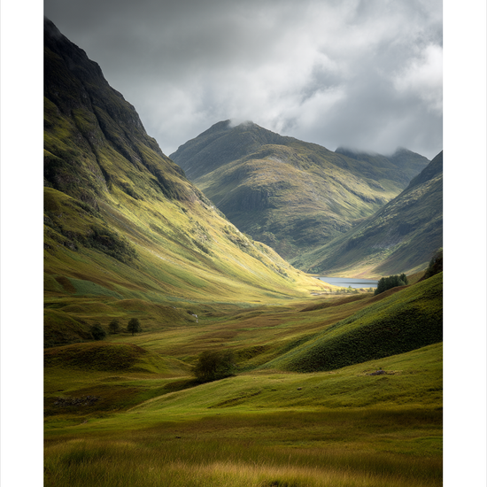 Vindens hvisken i dalen - No Frame, With White Border