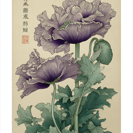 Hviskende silkevind - No Frame, With White Border