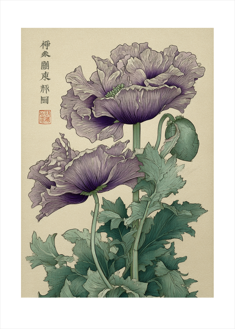 Hviskende silkevind - No Frame, With White Border