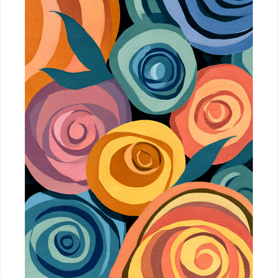 Hvisken fra roserne - No Frame, With White Border