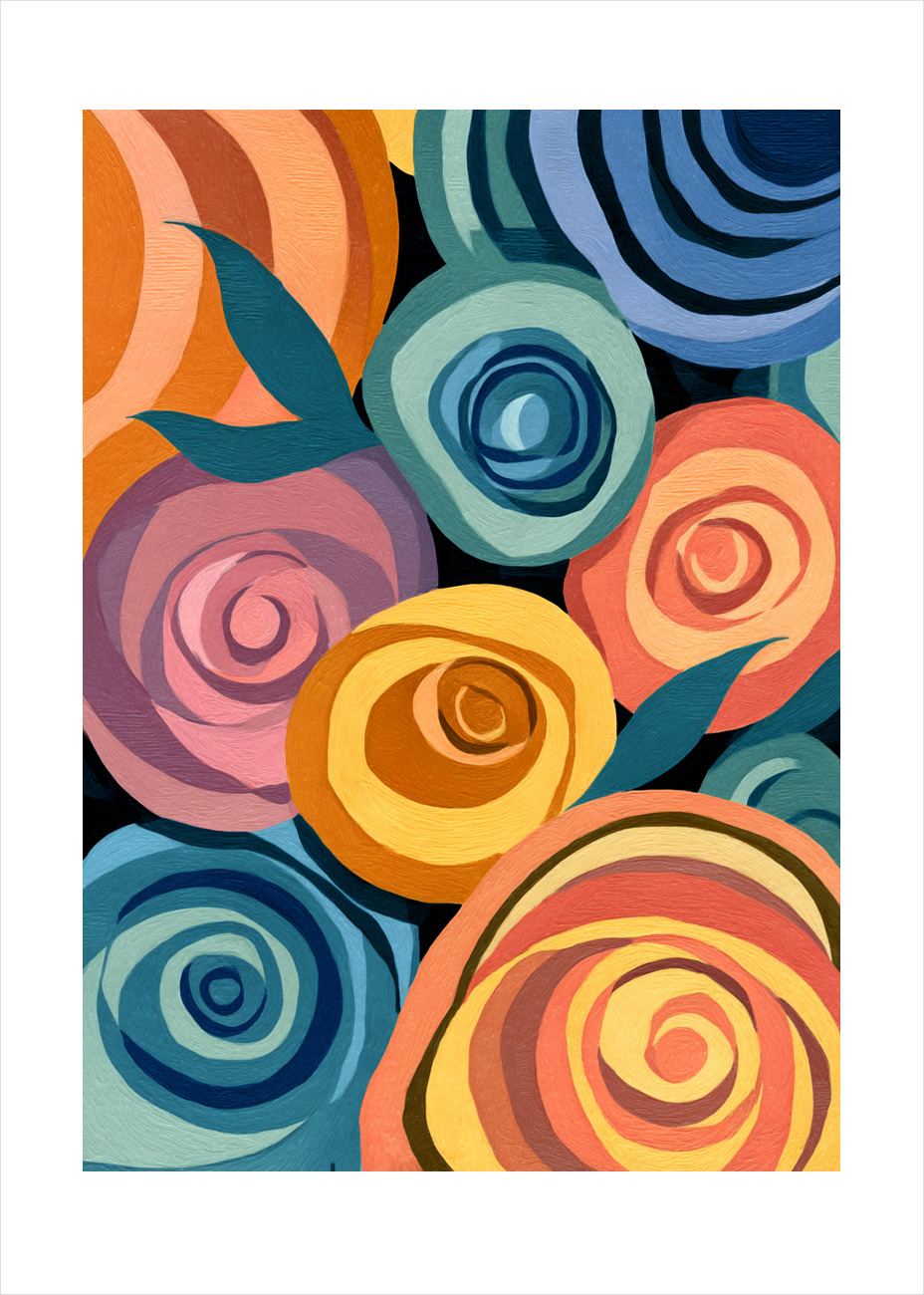 Hvisken fra roserne - No Frame, With White Border