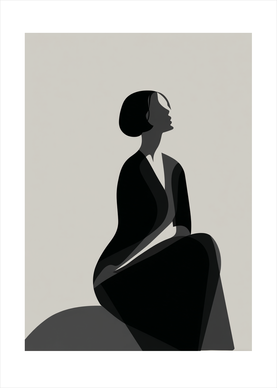 Hviskende skygger - No Frame, With White Border