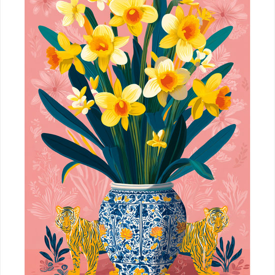 Påskeliljers guldbrøl - No Frame, With White Border