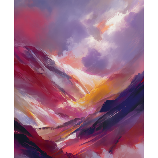 Smag af solnedgang - No Frame, With White Border