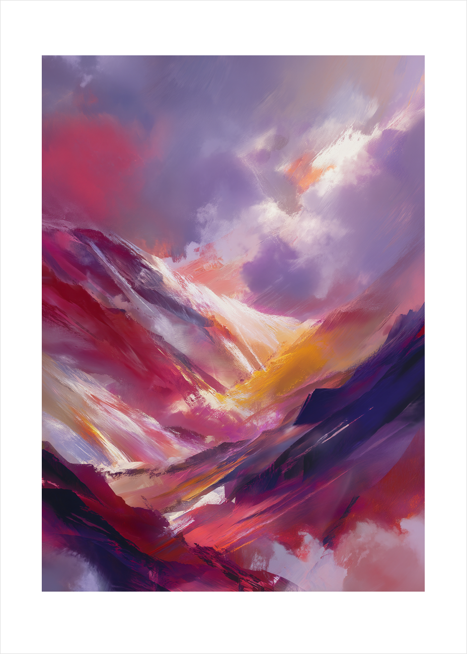 Smag af solnedgang - No Frame, With White Border