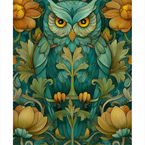 Uglens smaragdklang - No Frame, With White Border