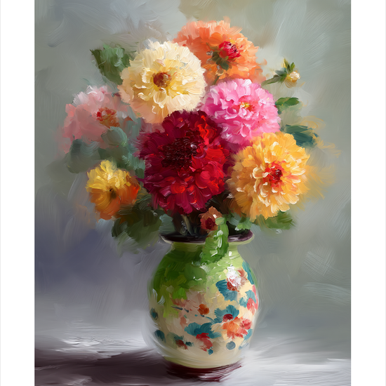 Smagen af sommerblomster - No Frame, With White Border