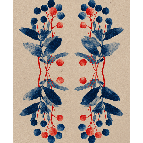 Smagen af blå bær - No Frame, With White Border