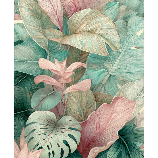 Hvisken af tropisk løv - No Frame, With White Border