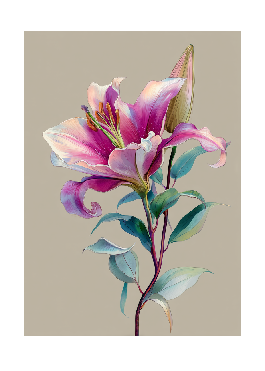 Silke hvisker i morgenlyset - No Frame, With White Border