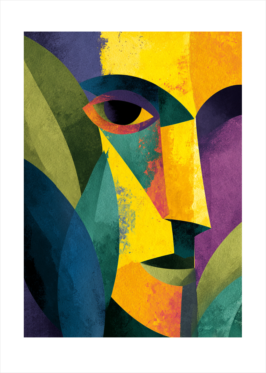 Stilhedens farverige hvisken - No Frame, With White Border