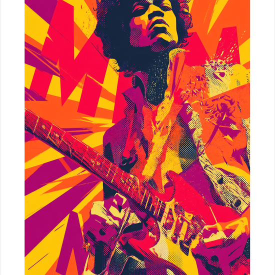 Elektrisk smag af sol - No Frame, With White Border