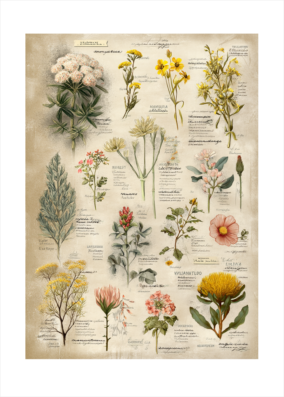 Blomsternes stille symfoni - No Frame, With White Border